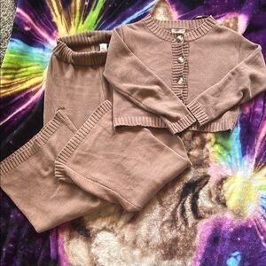 🐻Sincerely Jules Cozy Brown Knit Sweater and Pants Coord Set🐻